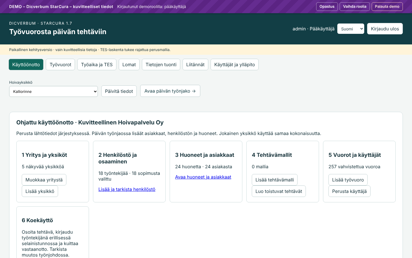 Ohjattu käyttöönotto työpöydällä